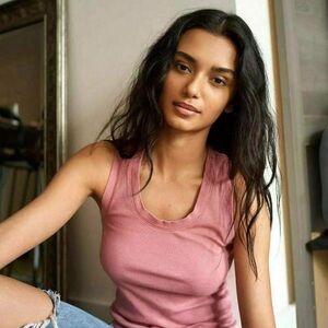 Dusty rose free people u neck Pink ribbed tank top